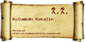 Kolumbán Katalin névjegykártya
