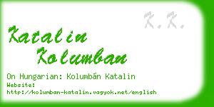 katalin kolumban business card